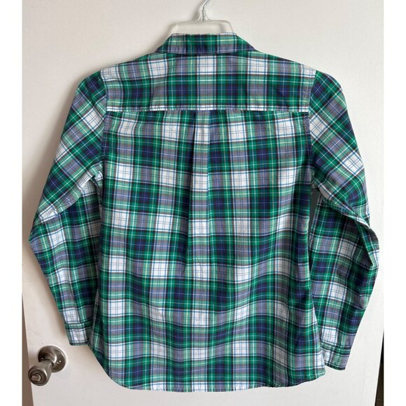 L.L. Bean Women Green Plaid Long Sleeve Button-Down Shirt Size XS - Picture 2 of 8